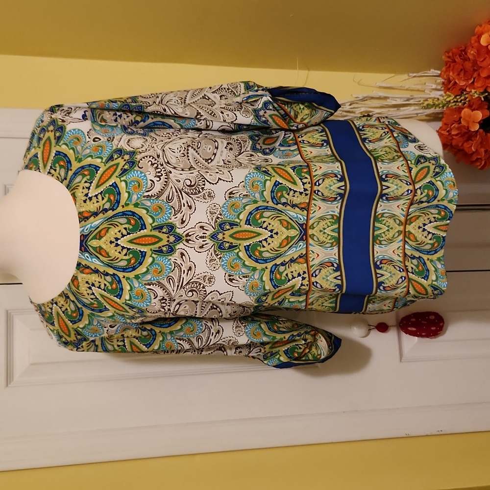 Peasant Blouse with 3/4 Sleeves